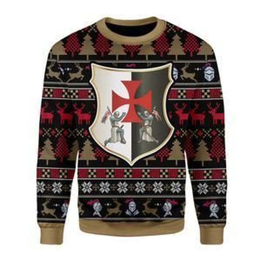 Knight Templar Ugly Christmas Sweater - 2718