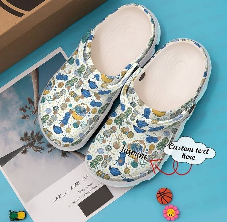 Knitting Personalized Lovers Sku 1524 Crocs Clog Shoes