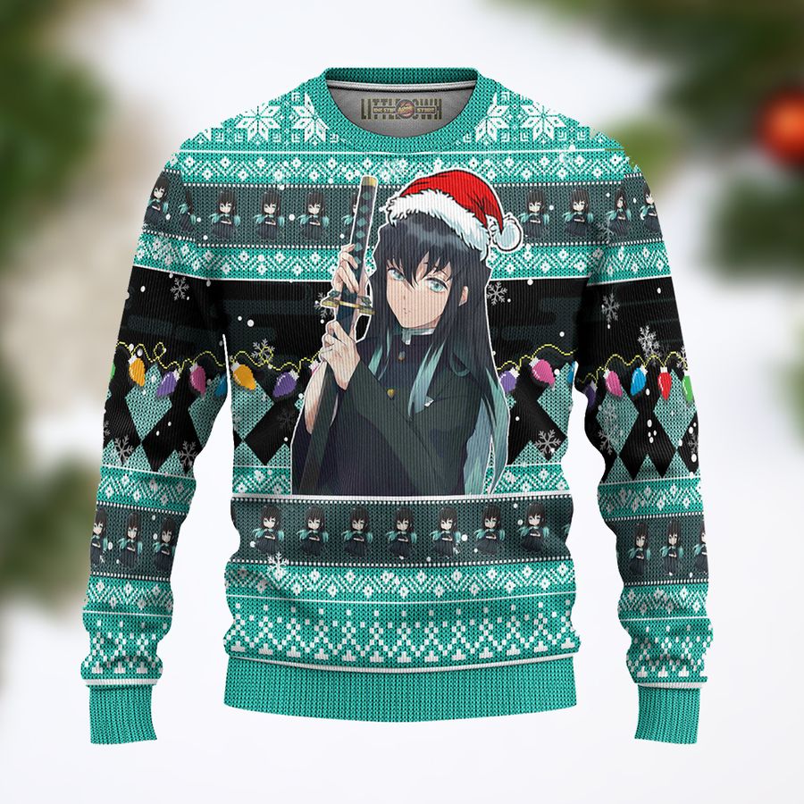 Annie Leonhart Attack on Titan Anime Xmas Women Mens Ugly Christmas Sweater  - Reallgraphics
