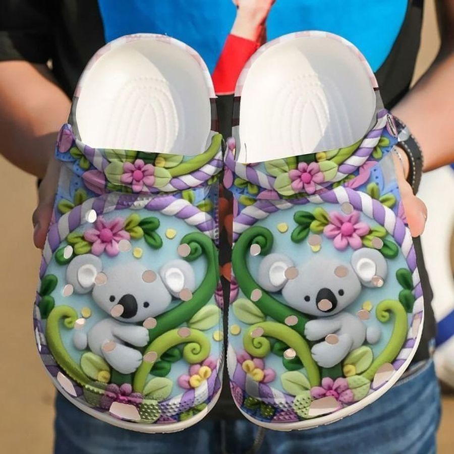 Koala Heart Colorful Crocs Crocband Clog Comfortable Water Shoes