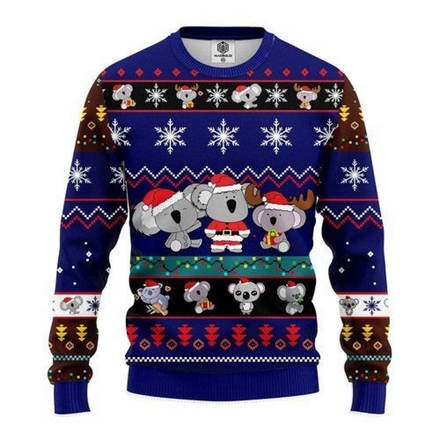 Koala Noel Ugly Christmas Sweater, All Over Print Sweatshirt, Ugly Sweater, Christmas Sweaters, Hoodie, Sweater