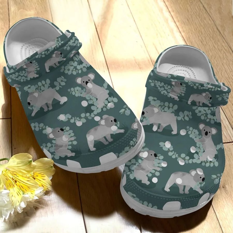 Koala Personalize Clog Custom Crocs Fashionstyle Comfortable For Women Men Kid Print 3D Whitesole Pattern