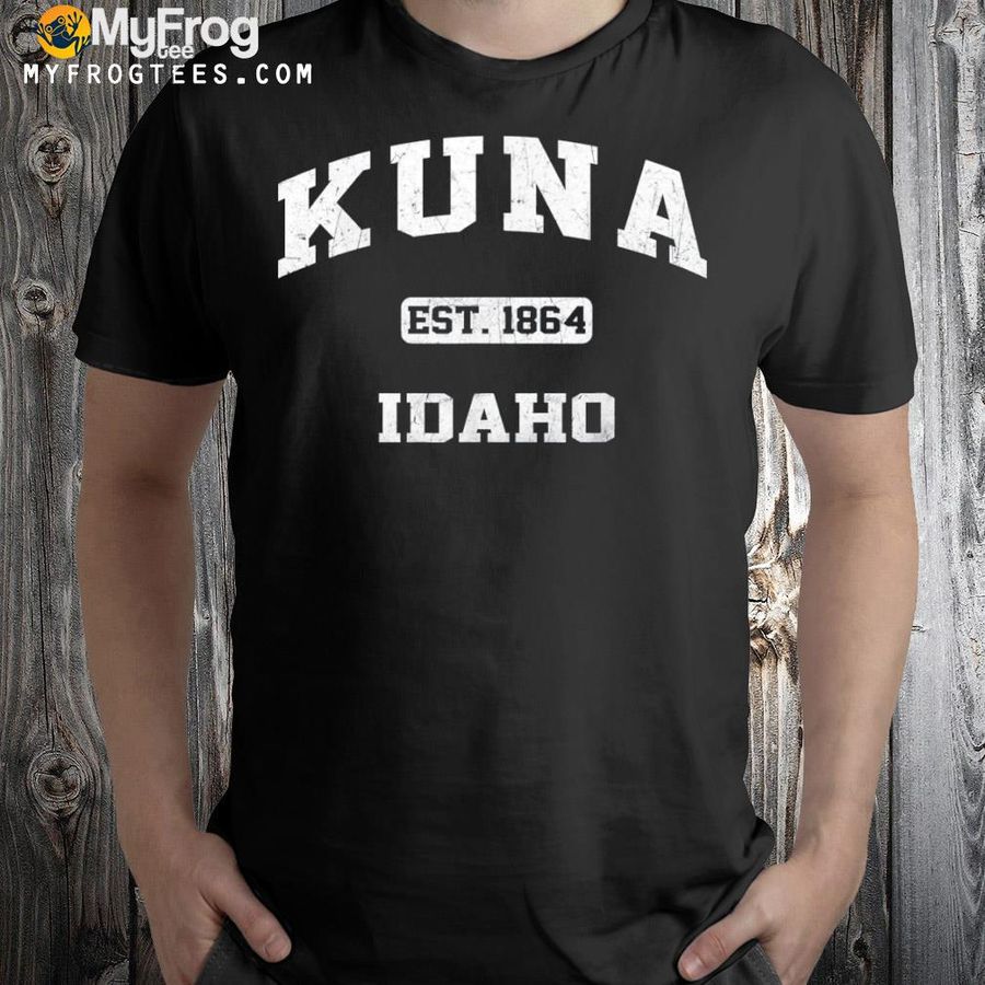 Kuna Idaho I'd vintage state athletic style shirt