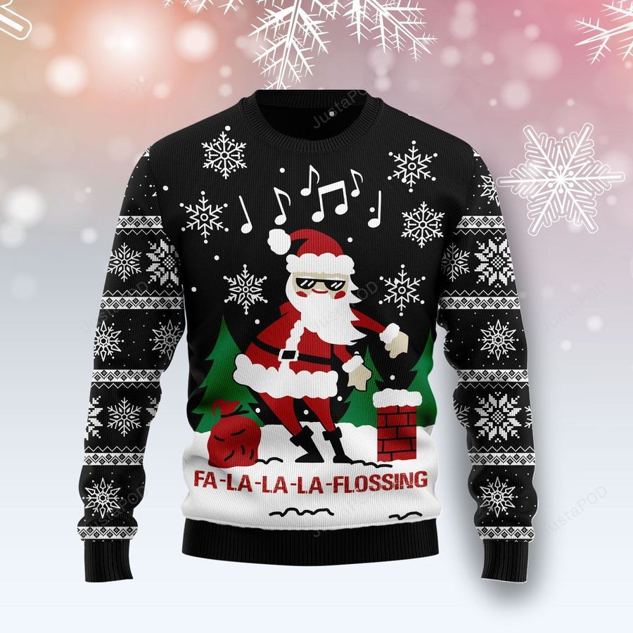 La-La-La Flossing Santa Claus Christmas Ugly Sweater Ugly Sweater Christmas