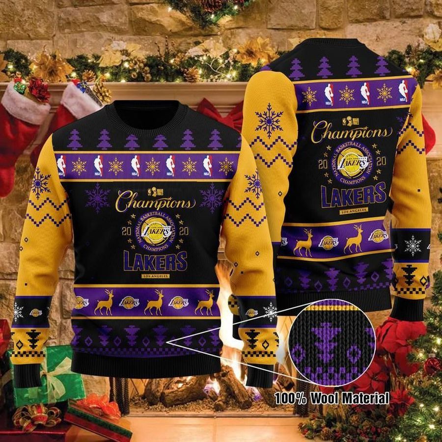 La Lakers Champions For Unisex Ugly Christmas Sweater All Over