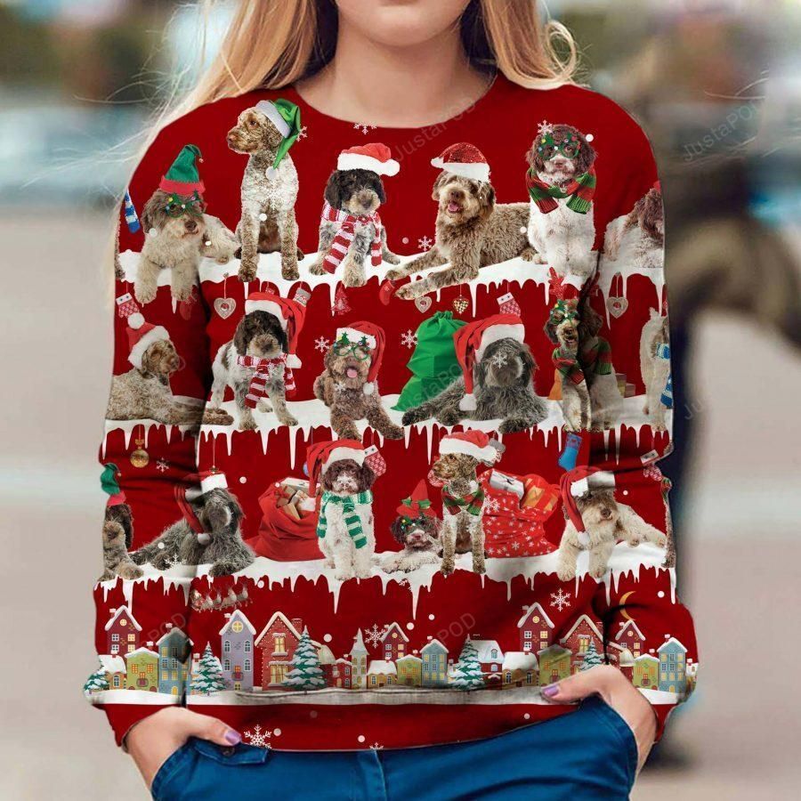 Lagotto Romagnolo Snow Christmas Ugly Christmas Sweater, All Over Print Sweatshirt, Ugly Sweater, Christmas Sweaters, Hoodie, Sweater