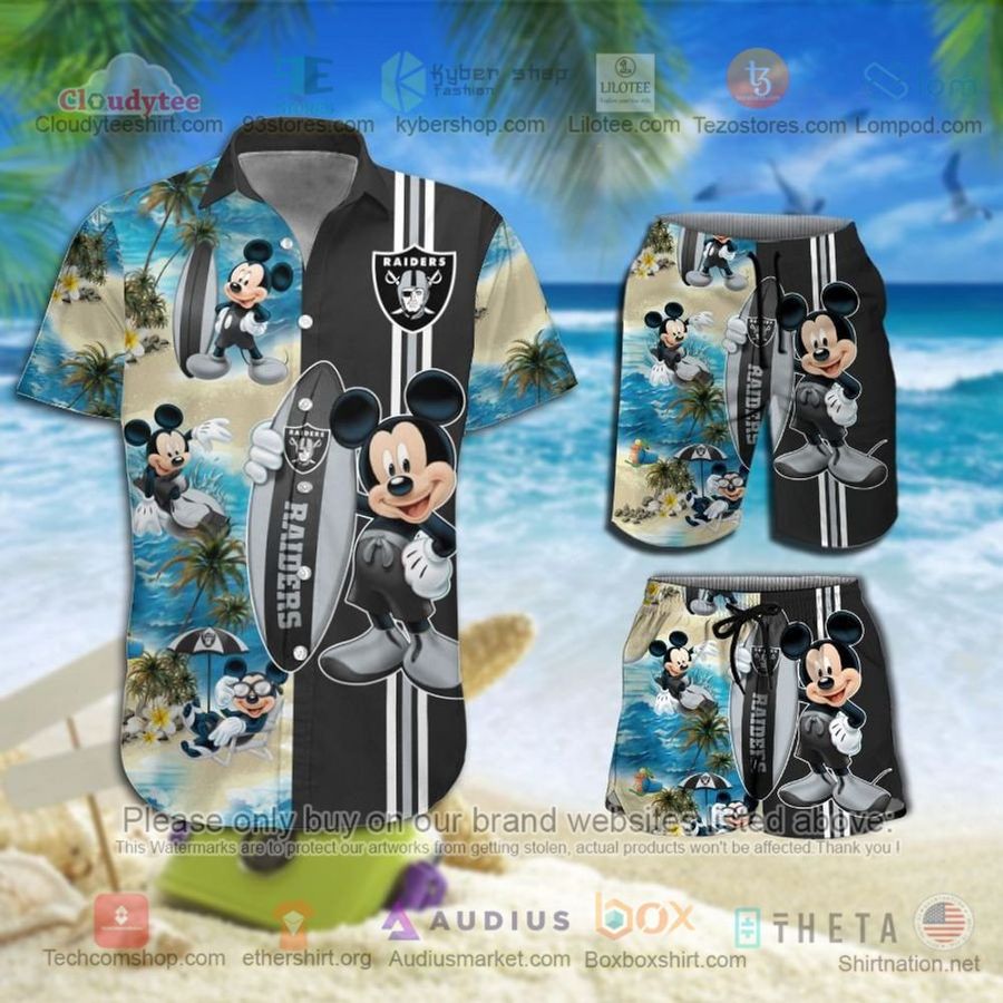 Las Vegas Raiders Mickey Mouse NFL Hawaiian Shirt, Short – LIMITED EDITION