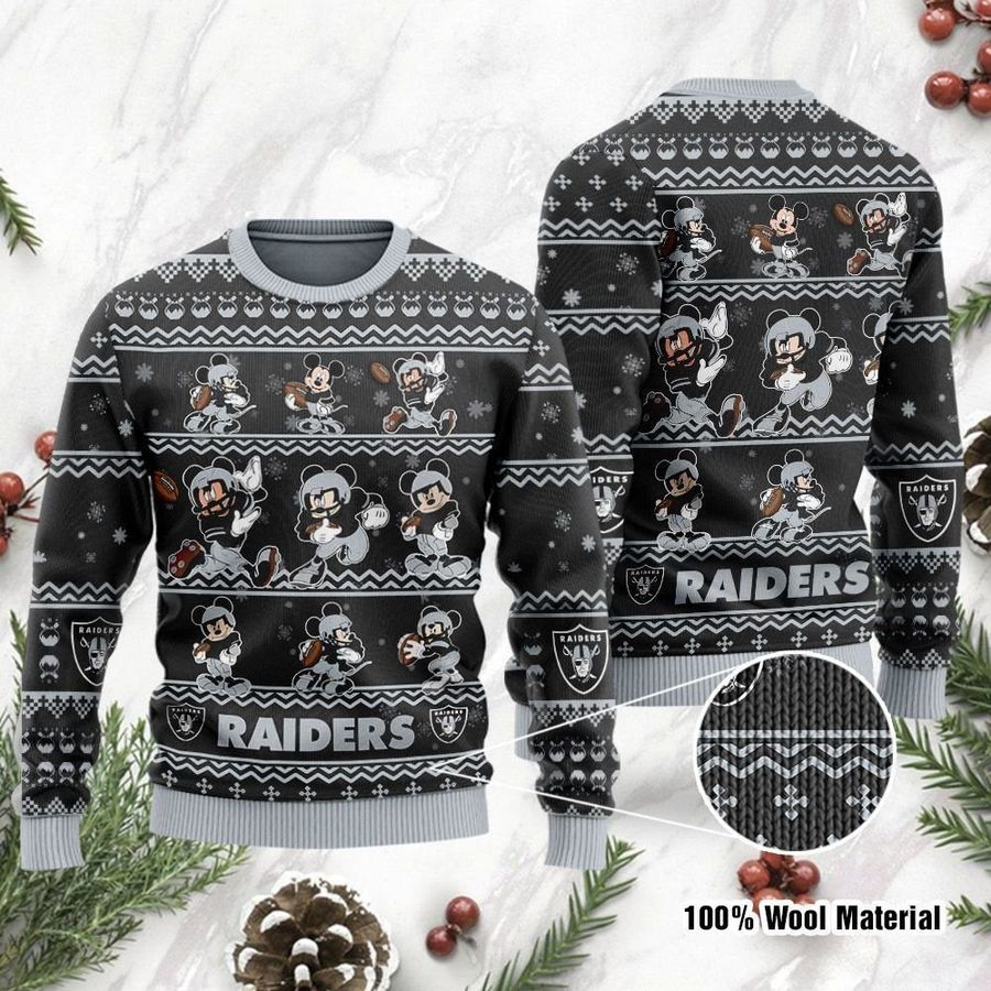 Las Vegas Raiders Mickey Mouse Ugly Christmas Sweater Ugly Sweater