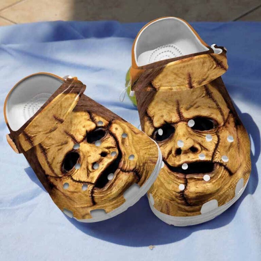 Leatherface Mask Clogs Crocs Shoes Halloween Gifts For Men Women - Leatherface237
