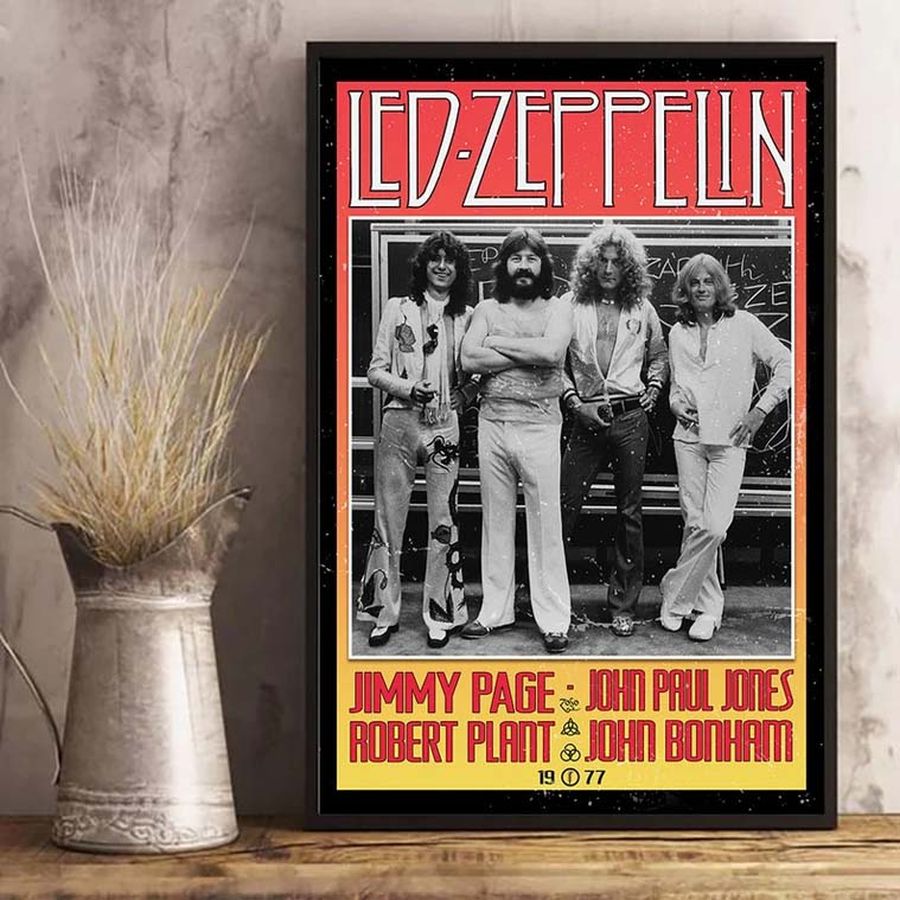 Led Zeppelin 1977 Canvas Poster
