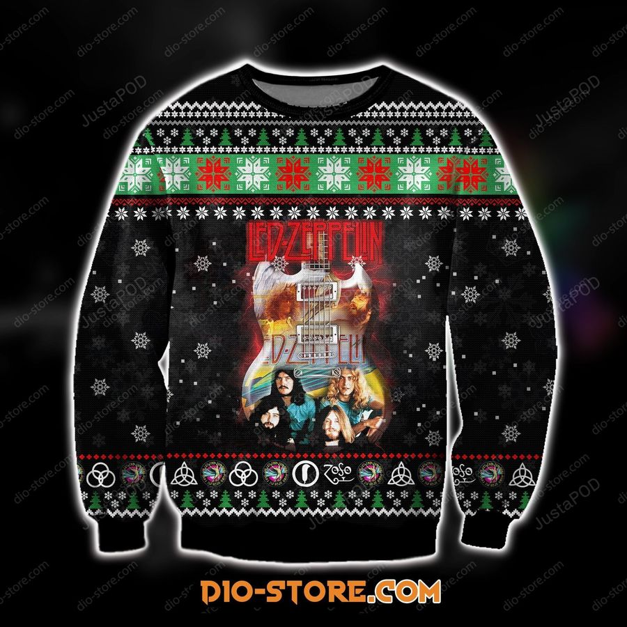 Led Zeppelin Ugly Christmas Sweater Ugly Sweater Christmas Sweaters Hoodie