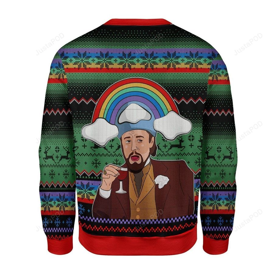 Leo DiCaprio Laughing Meme Ugly Christmas Sweater All Over Print