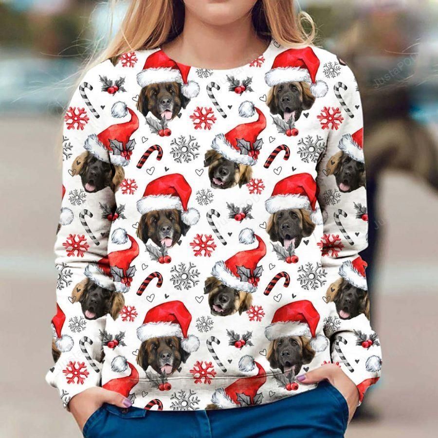 Leonberger Xmas Decor Ugly Christmas Sweater, All Over Print Sweatshirt, Ugly Sweater, Christmas Sweaters, Hoodie, Sweater