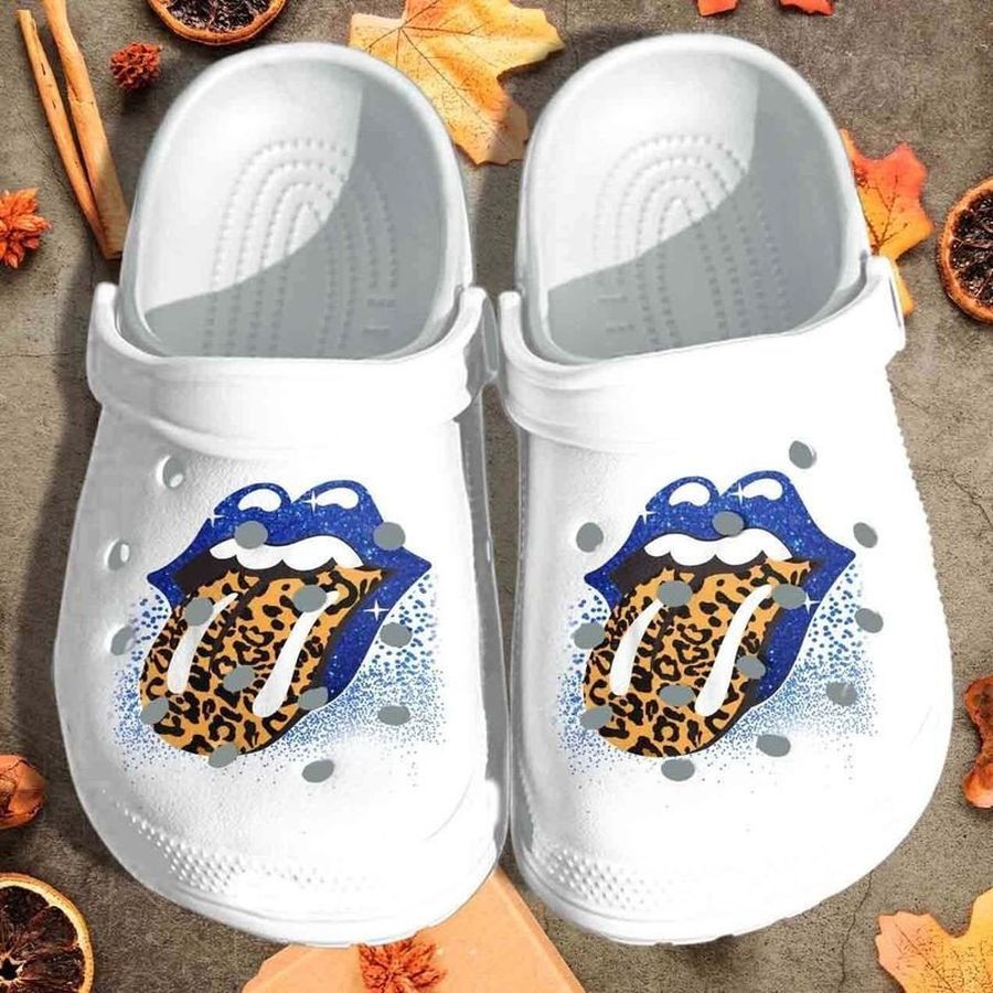 Leopard Tongue Gift For Lover Rubber Crocs Crocband Clogs Comfy Footwear Tl97
