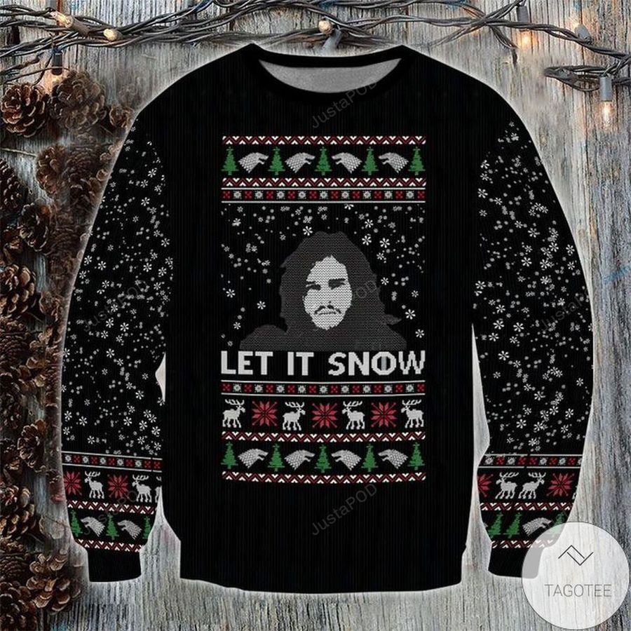 Let It Snow For Unisex Ugly Christmas Sweater All Over