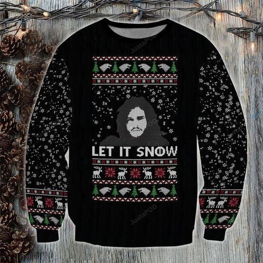 Let It Snow Ugly Christmas Sweater All Over Print Sweatshirt