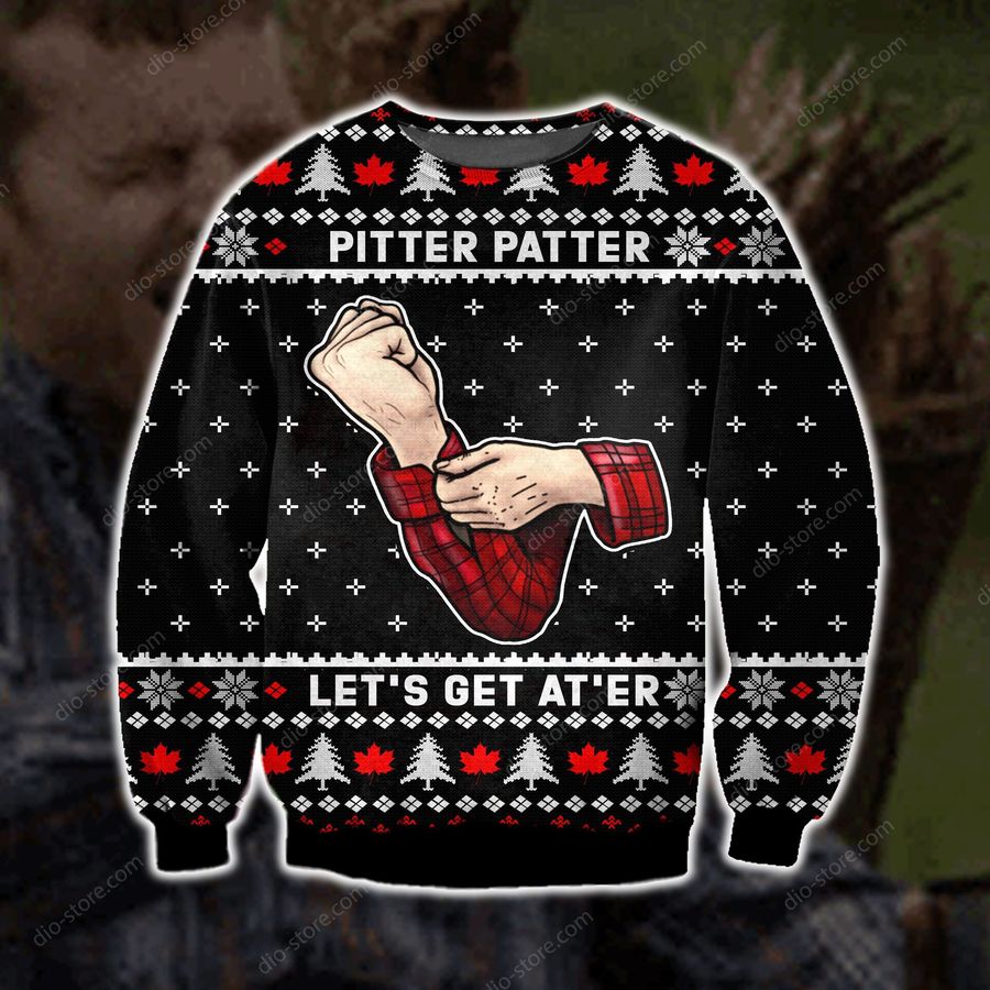 Lets Get After Ugly Christmas Sweater All Over Print Sweatshirt