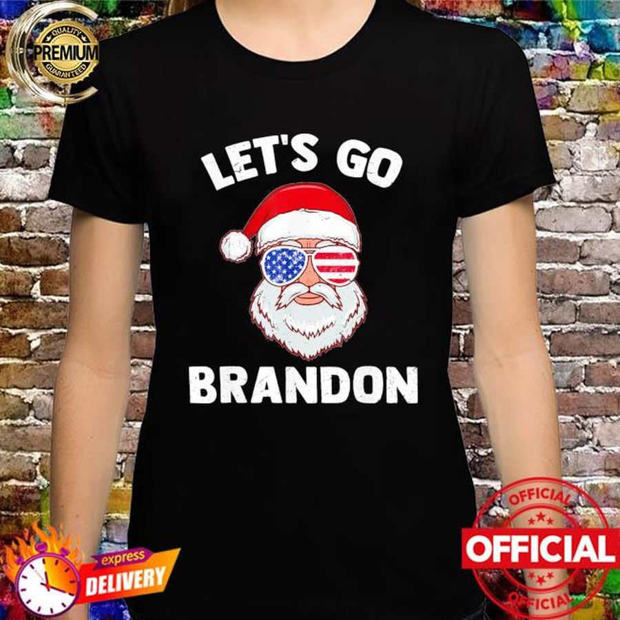 Let’s Go Brandon Christmas American Sunglasses Santa Claus New 2021 Shirt