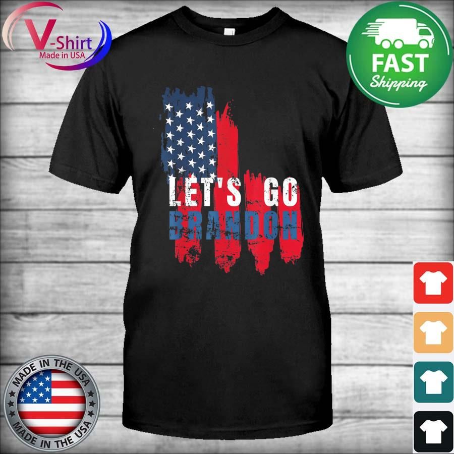 Let’s Go Brandon Conservative Anti Liberal Vintage US Flag T-Shirt