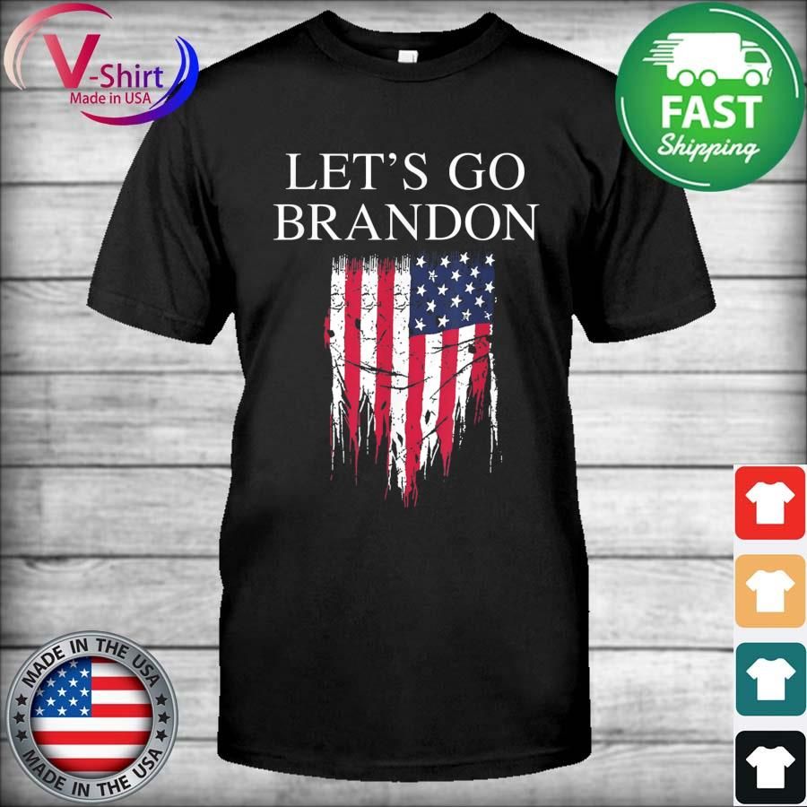 Let’s Go Brandon Joe Biden Conservative USA Flag T-Shirt