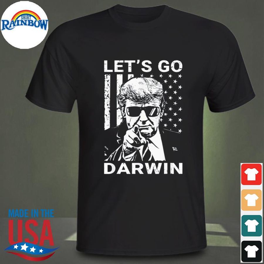 Let’s Go Darwin Trump American Flag Shirt