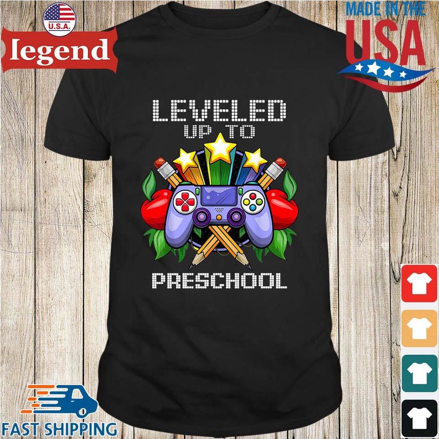 Leveled up to preschool back to school shirt