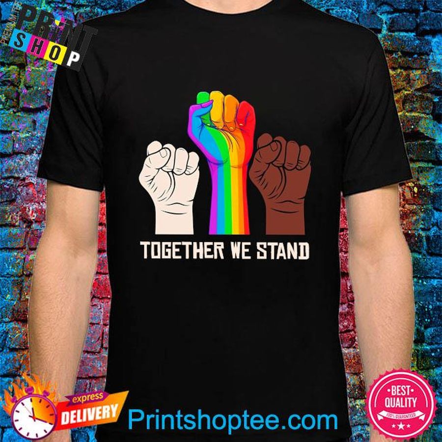 LGBT Hand together we stand shirt