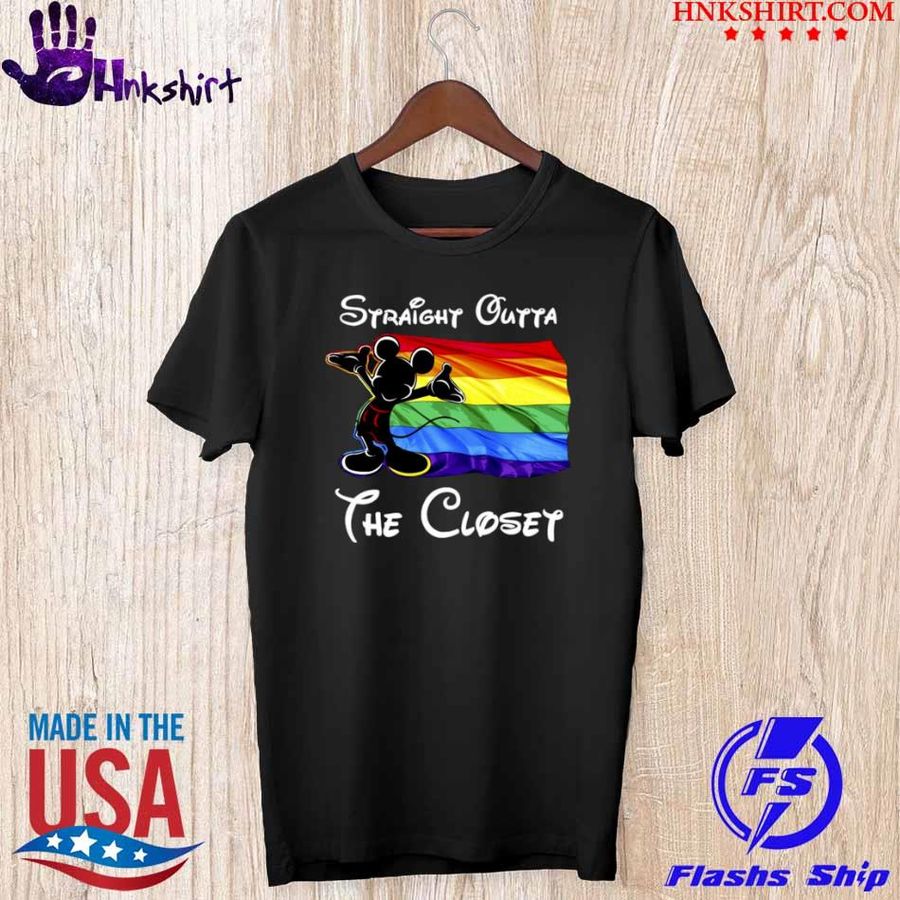 LGBT Mickey Mouse Straight Outta The Closet Shirt