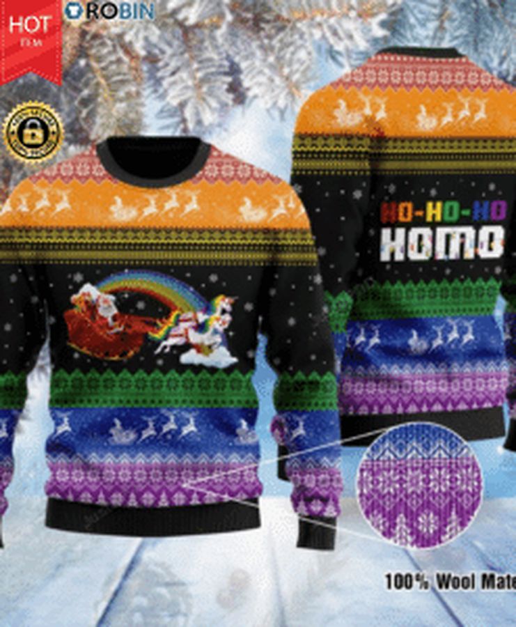 LGBT Santa Claus Ugly Christmas Sweater All Over Print Sweatshirt