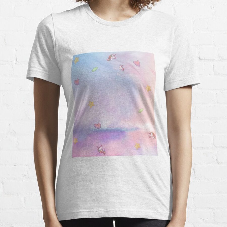 LGBT Unicorn background watercolor Essential T-Shirt