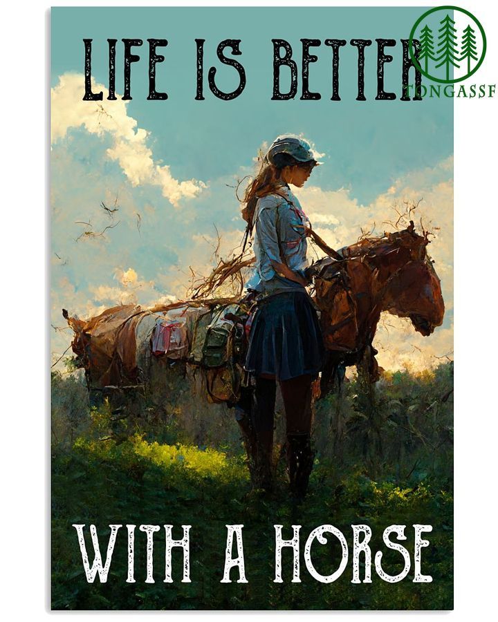 Life Is Better With A Horse Vertical Poster Poster Home Decor Poster Canvas