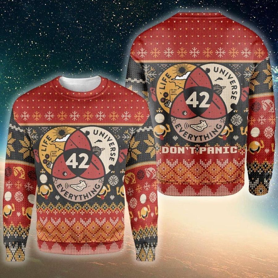 Life Universe Everything 42 For Unisex Ugly Christmas Sweater, All Over Print Sweatshirt, Ugly Sweater, Christmas Sweaters, Hoodie, Sweater