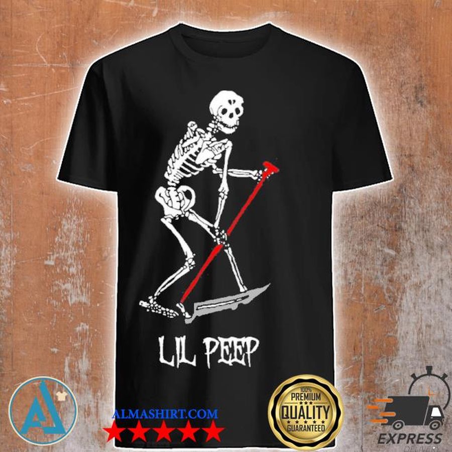 Lil peep merch og skeleton shirt