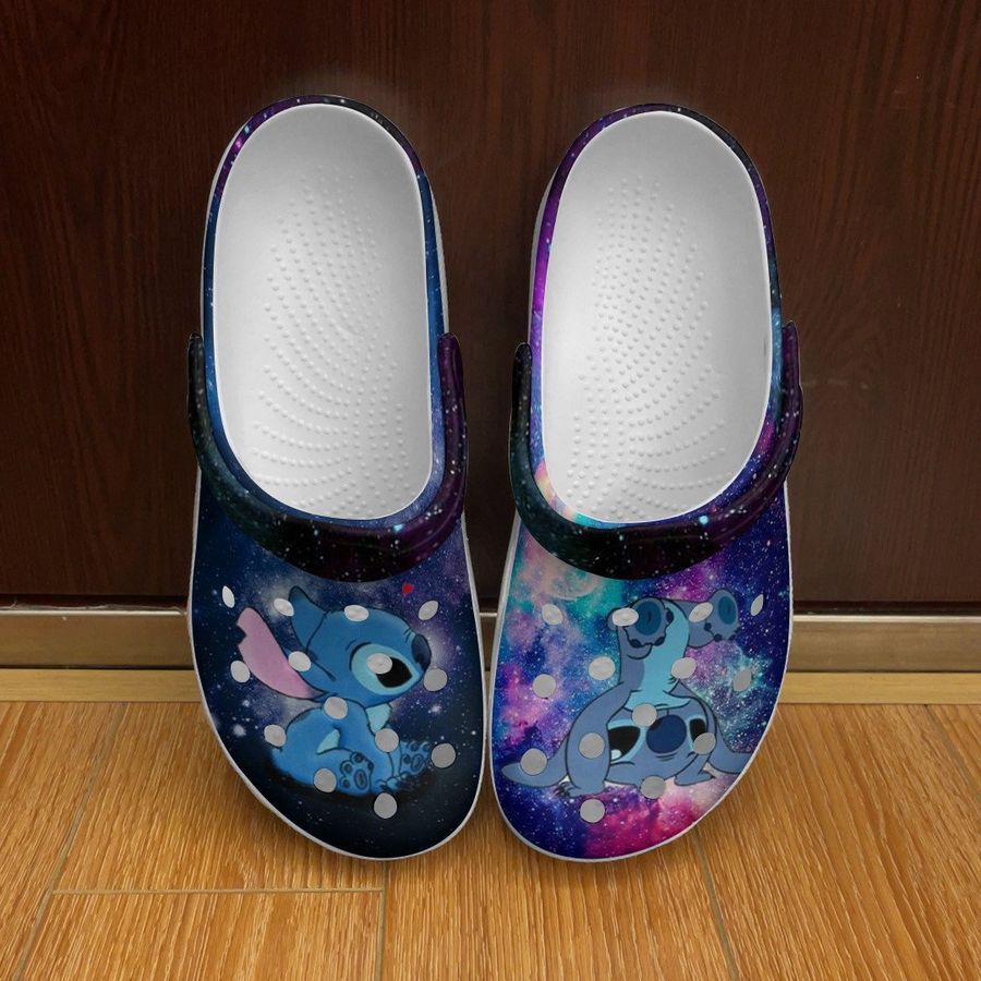 Lilo And Stitch Fan Gift Rubber Crocs Crocband Clogs, Stitch Galaxy Comfy Footwear