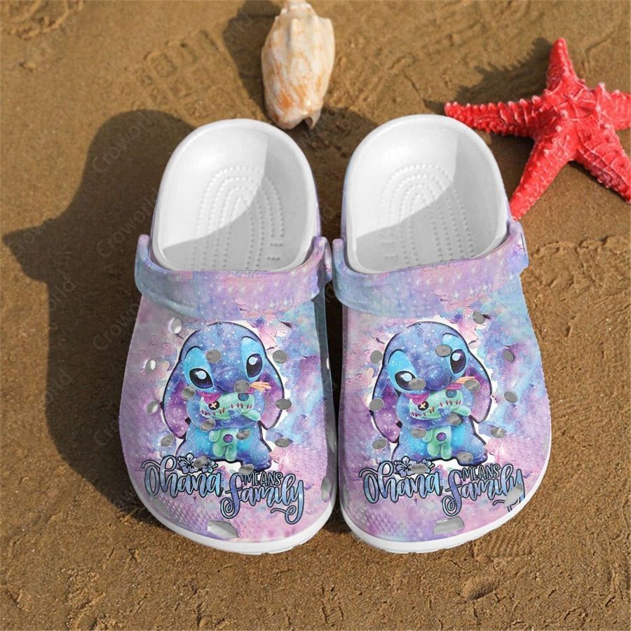 Lilo Stitch Rainbow Crocs Crocband Clog Comfortable Water Shoes