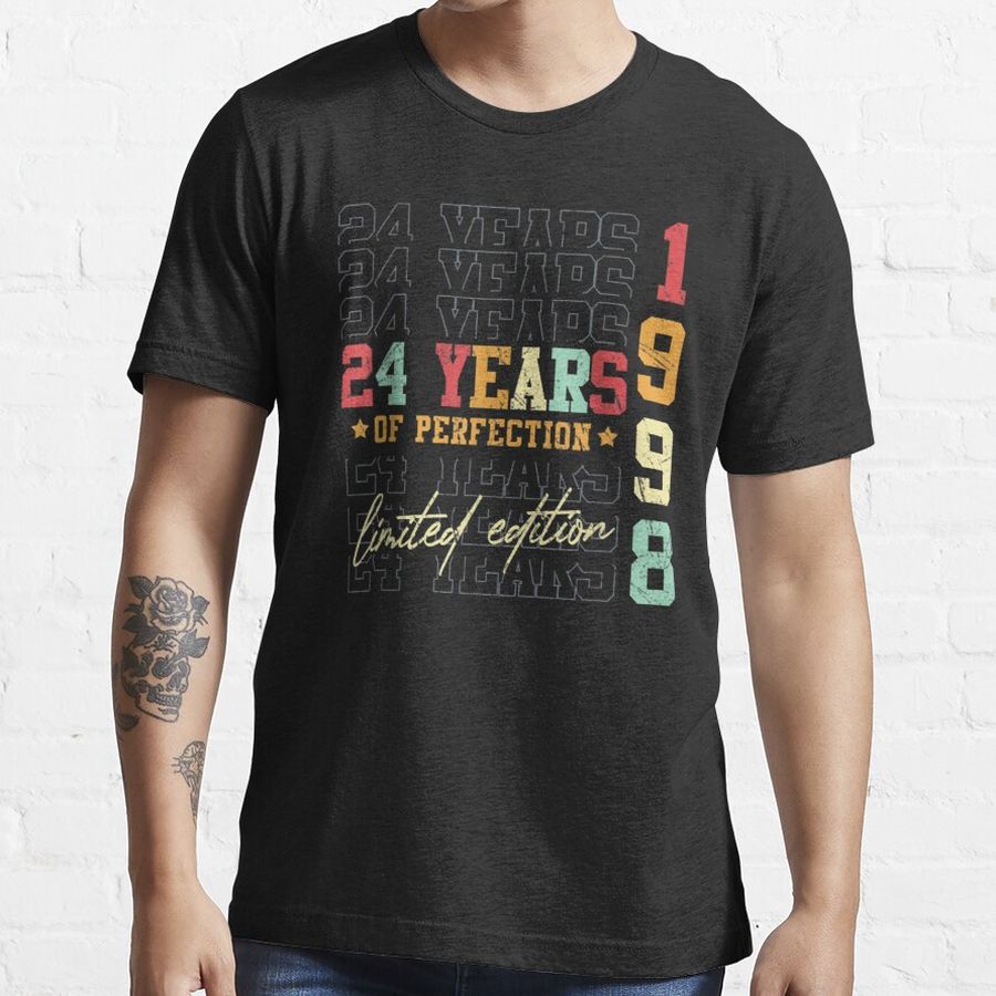 Limited Edition 1998 24 Years Old 24th Birthday Gifts  Essential T-Shirt