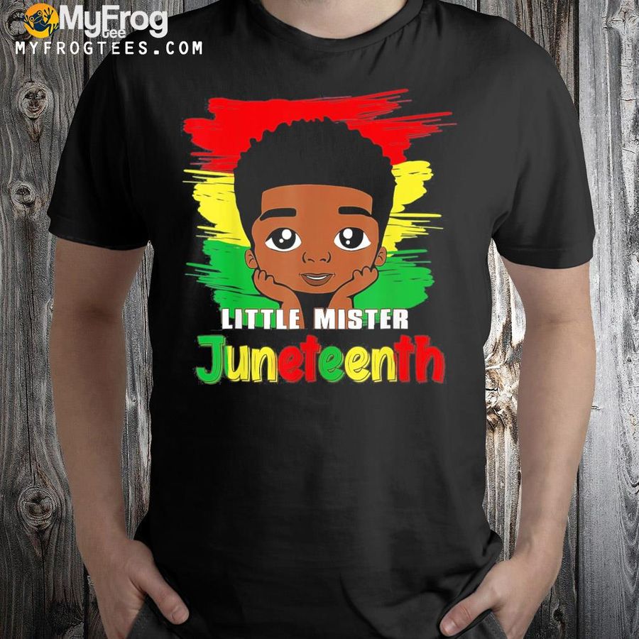 Little mister juneteenth black boy toddler prince shirt