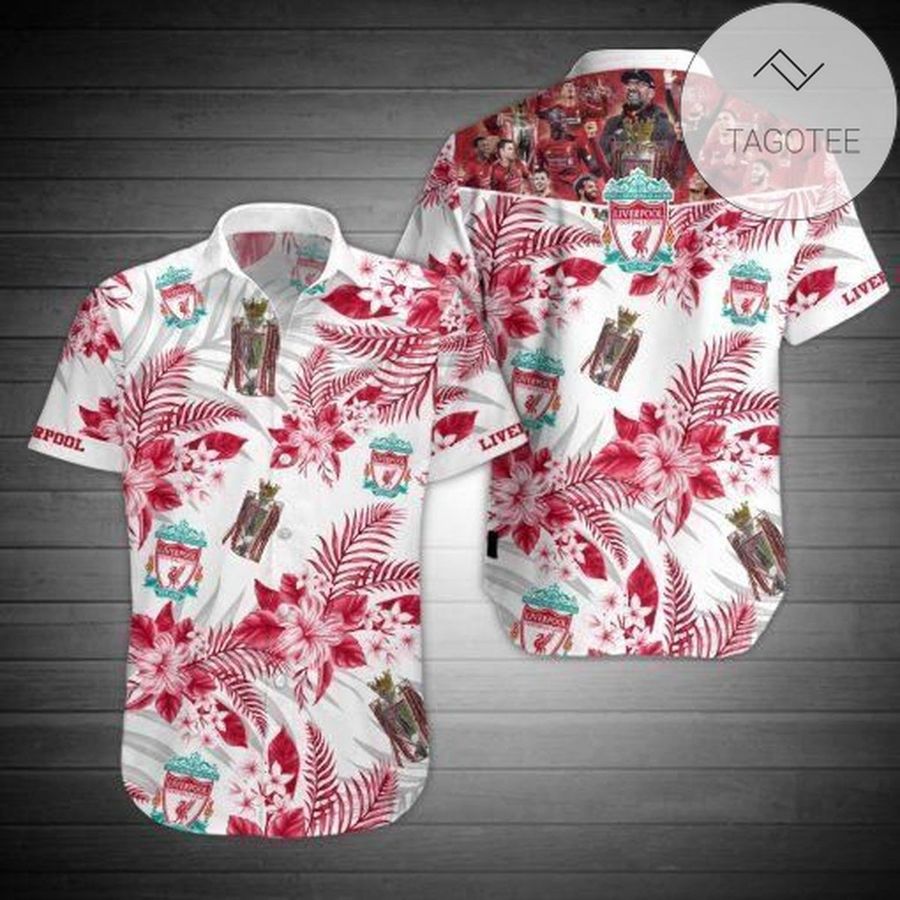 Liverpool Fc 3d Authentic Hawaiian Shirt 2022 White Men Women Beach Wear Short Sleeve Authentic Hawaiian Shirt 2022