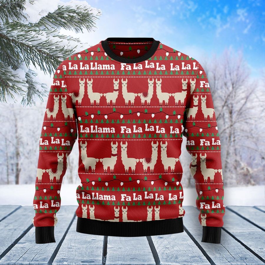 Llama Lalala Ugly Christmas Sweater - 1057