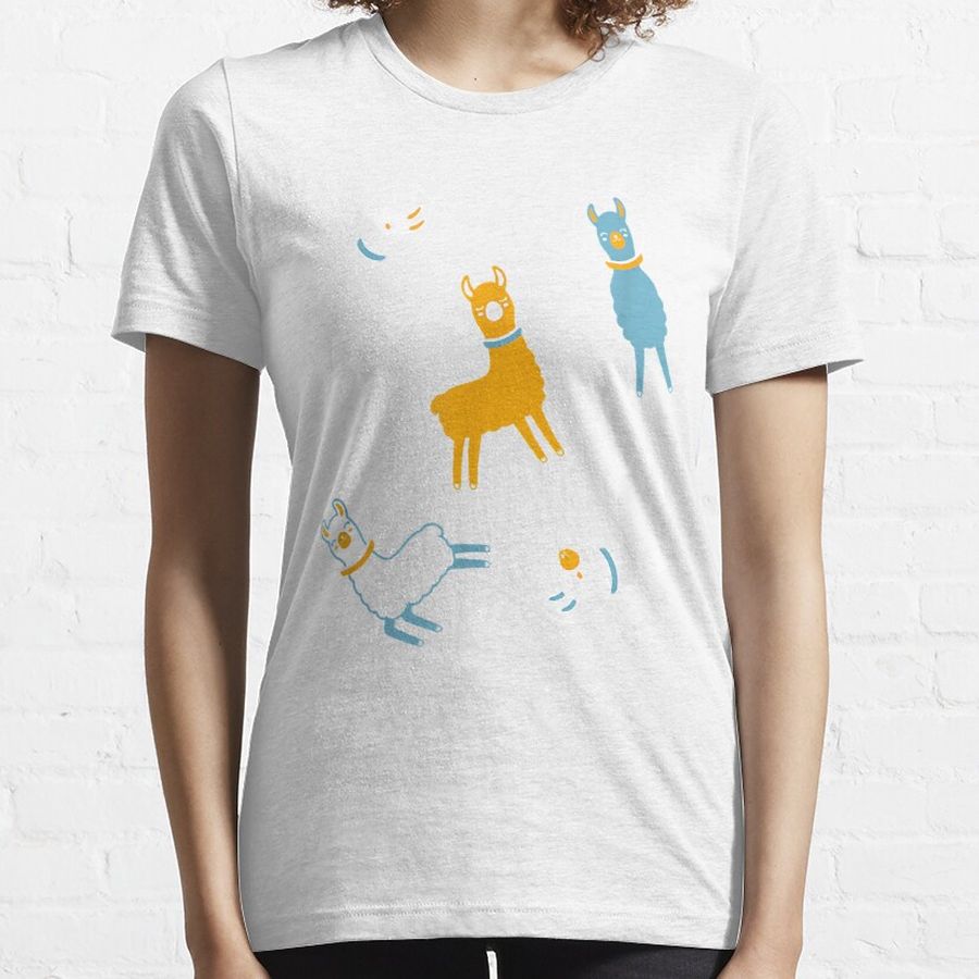 Llamas In Space Cute Llama Astronauts Animals Lovers Gifts T-Shirt Essential T-Shirt