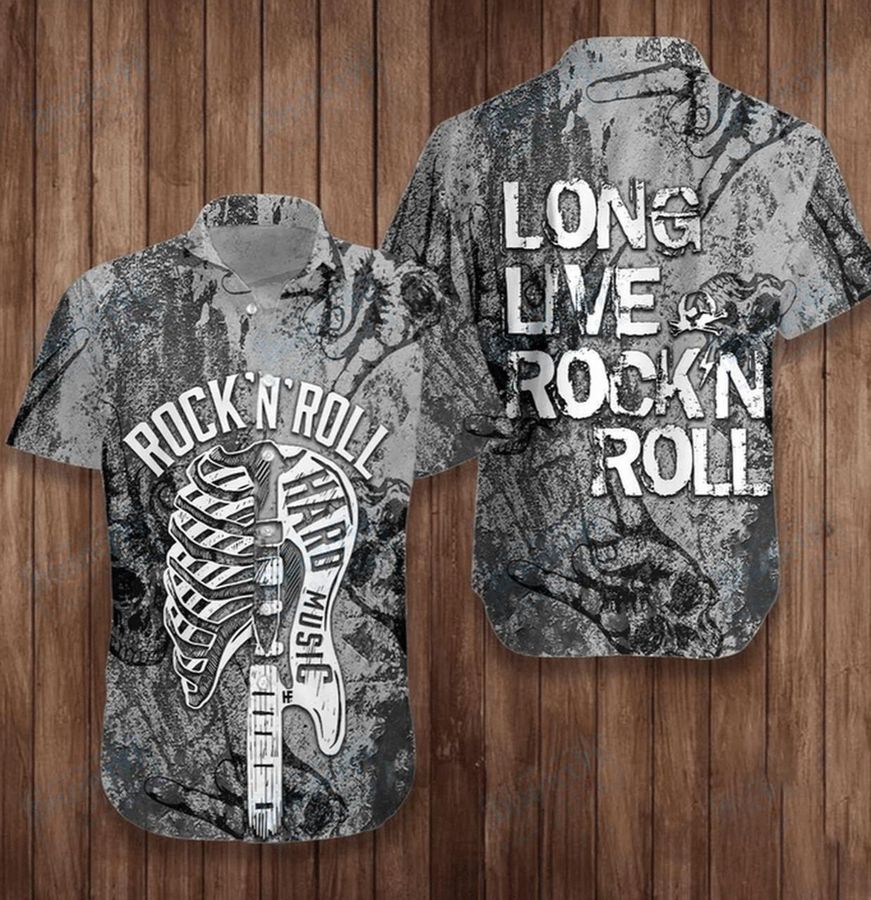 Long Live Rockï¿½n Roll Guitar Hawaiian Shirt