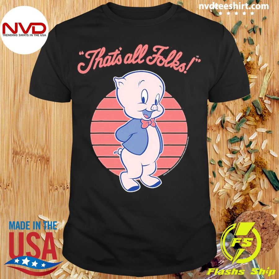 Looney Tunes Porky Pig That’s All Folks Shirt