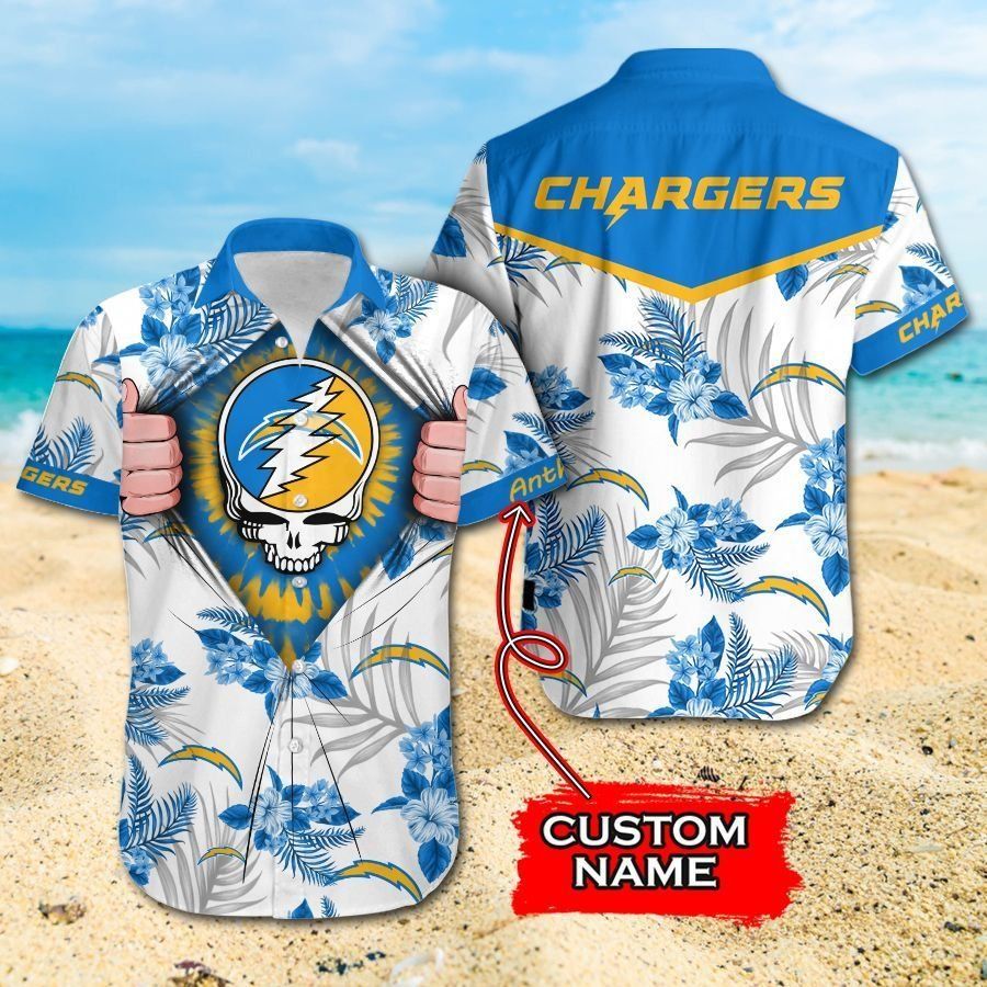 Los Angeles Chargers Grateful Dead Gift For Fan Personalized Hawai
