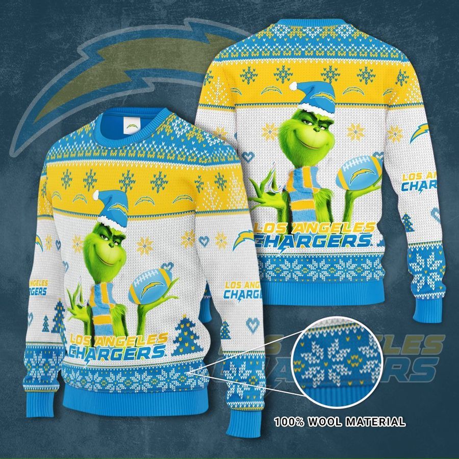 Los Angeles Chargers Grinch Sweater