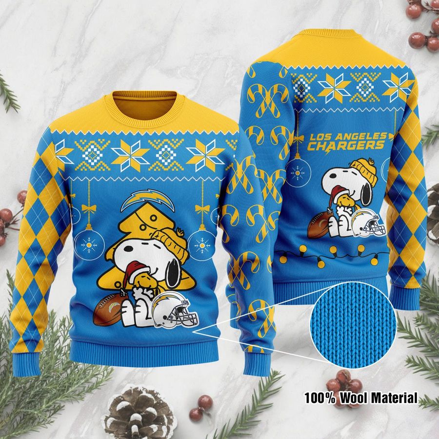 Los Angeles Chargers Snoopy Ugly Christmas Sweater, Ugly Sweater, Christmas Sweaters, Hoodie, Sweatshirt, Sweater