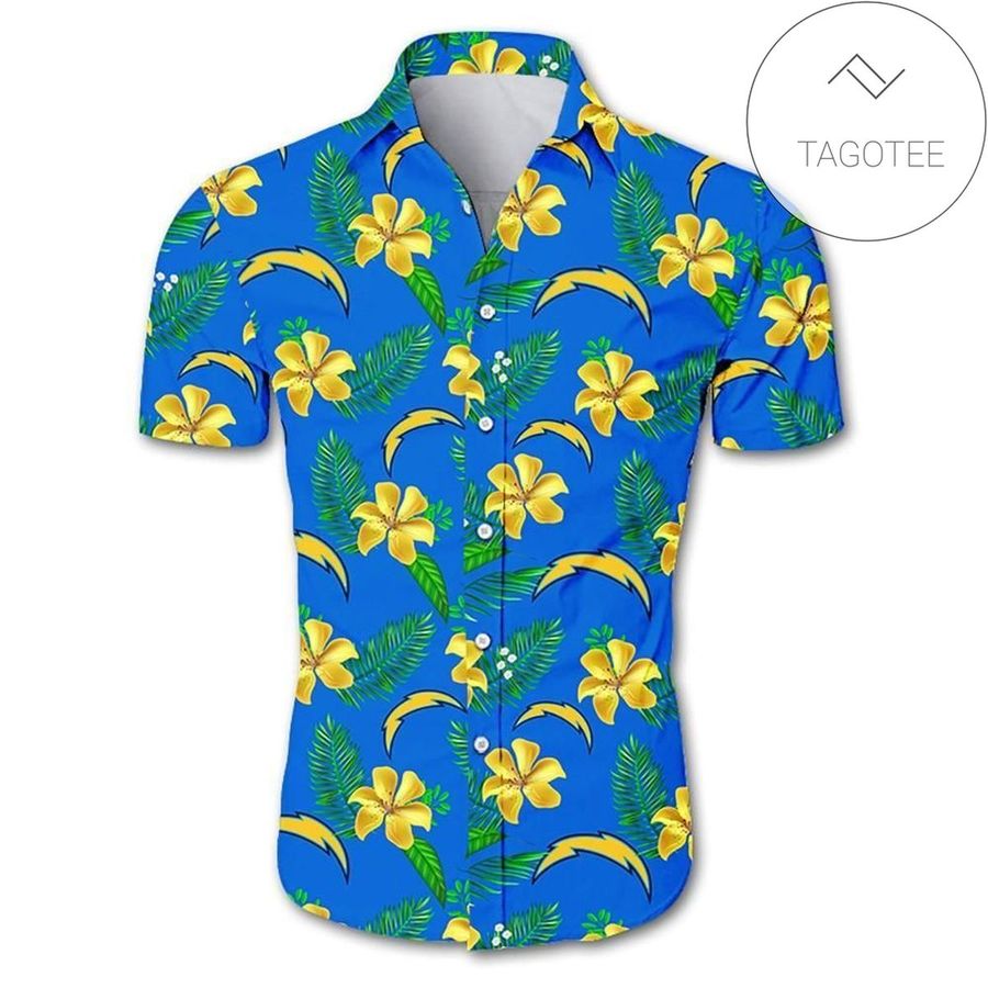 Los Angeles Chargers Tropical Flower Authentic Hawaiian Shirt 2022