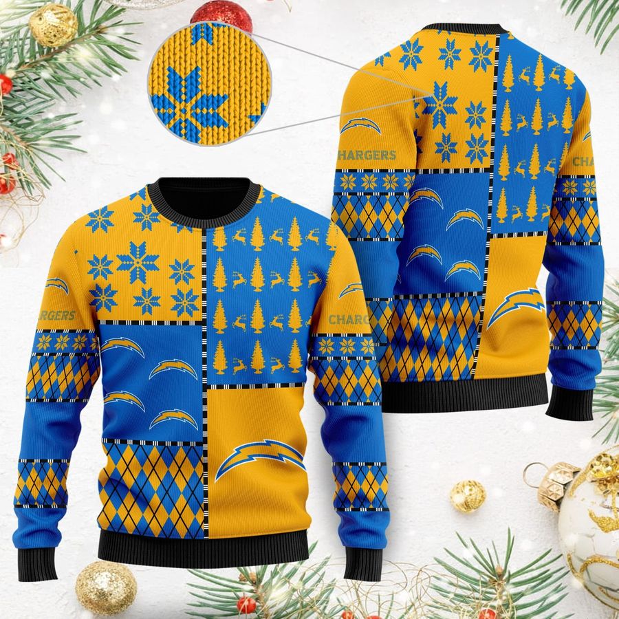 Los Angeles Chargers Ugly Christmas Sweaters Best Christmas Gift For