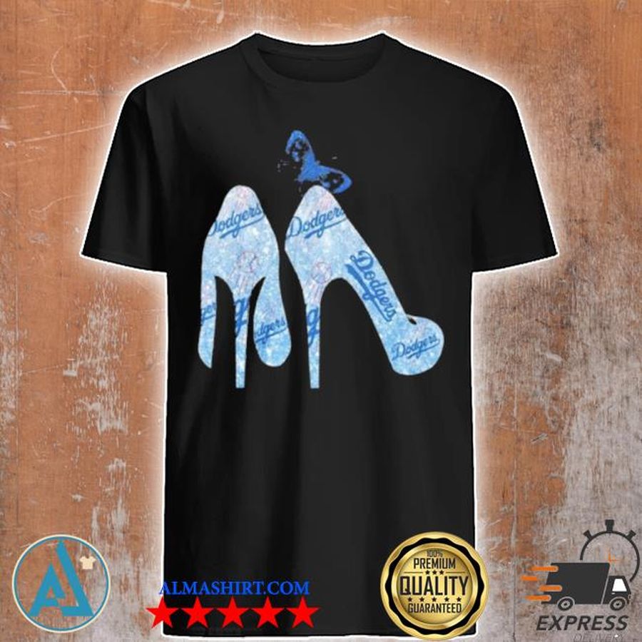Los angeles dodgers high heels butterfly shirt