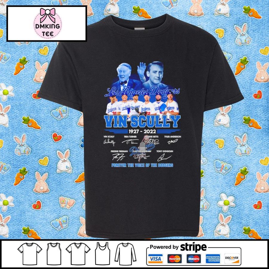 Los Angeles Dodgers Vin Scully 1927-2022 Forever The Voice Of The Dodger Signatures Shirt
