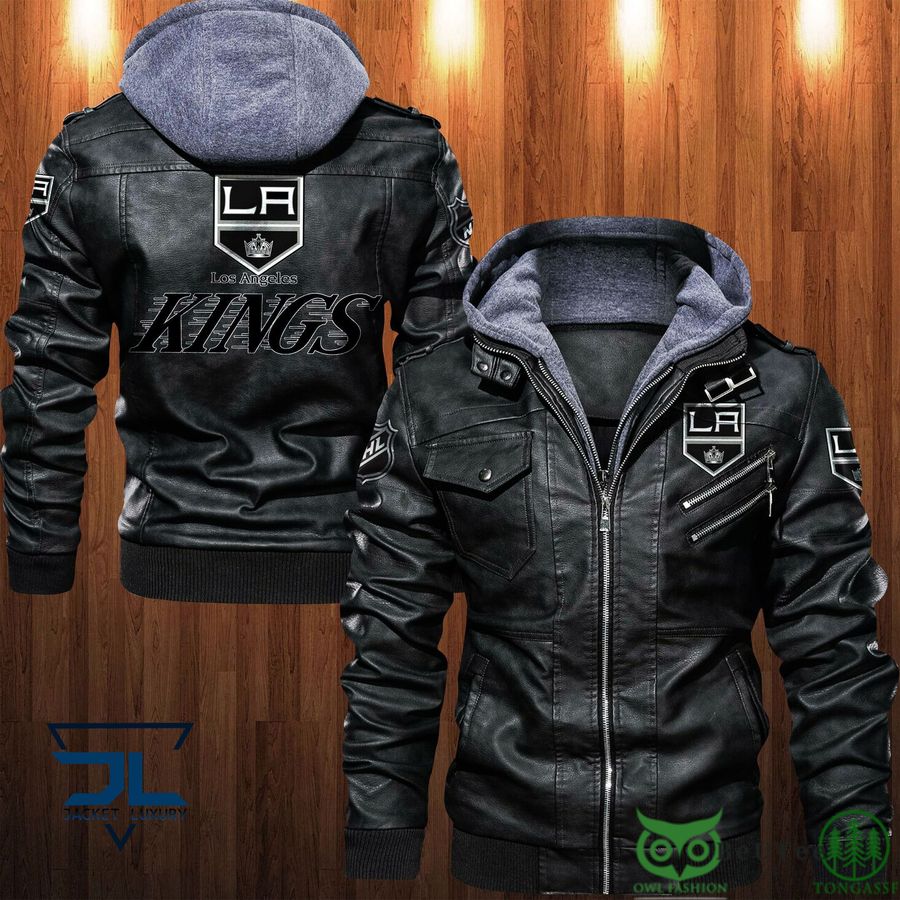 Los Angeles Kings NHL Black 2D Leather Jacket